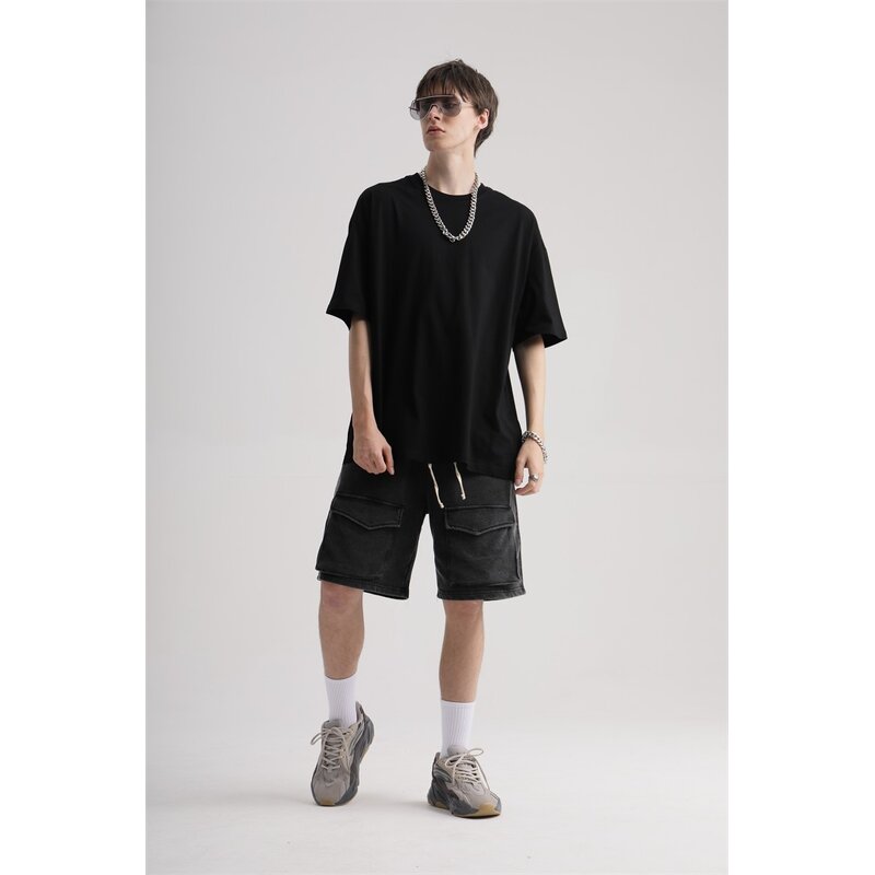 Men's Sweatpants Factory - OEM Custom Heavyweight Terry Pants Solid Color Drawstring Loose