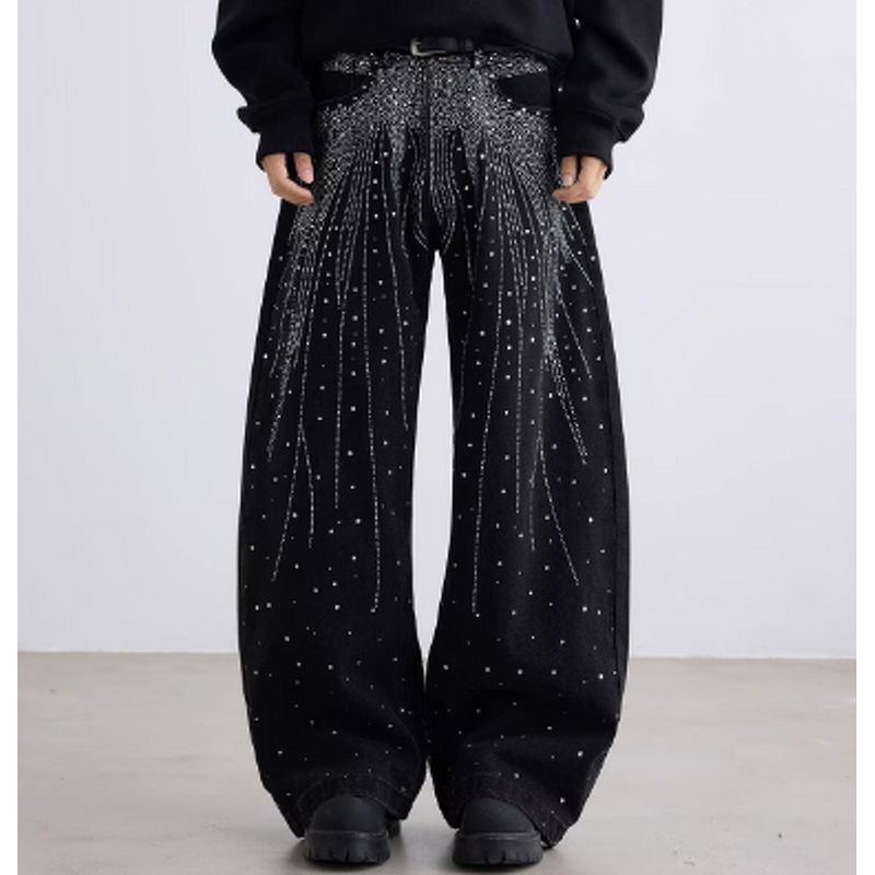 Men's Jeans Factory - OEM New Retro Design Camouflage Loose Straight Wide Leg