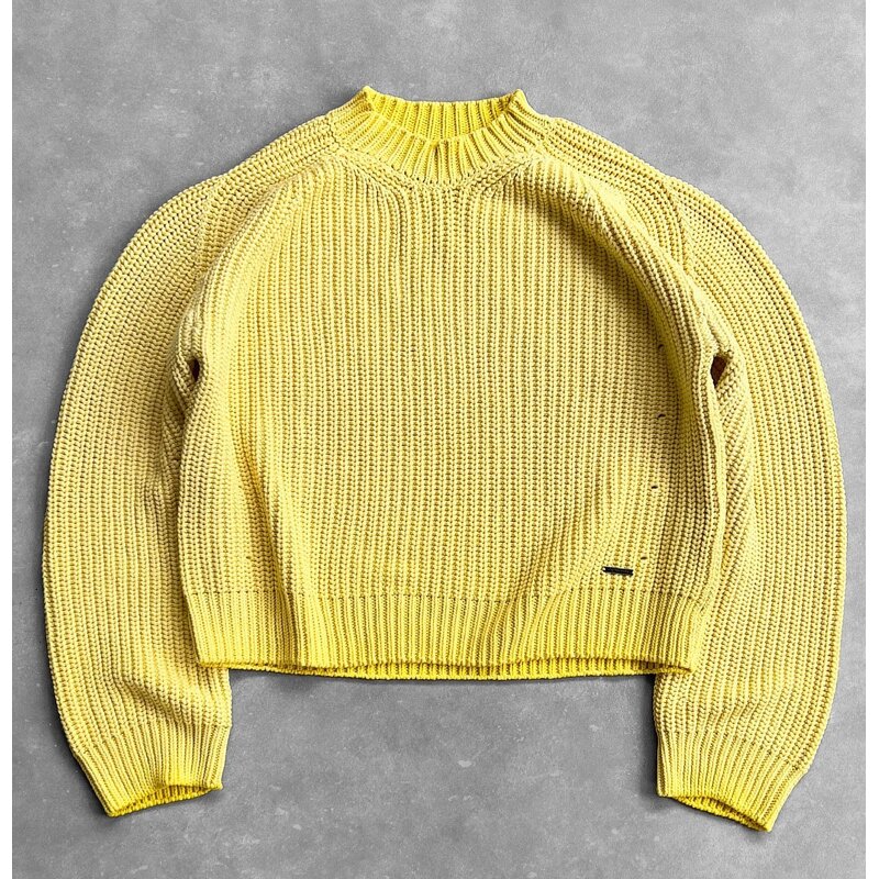 Men's Pullover Sweater Manufacturer - OEM New Winter Retro Simple Knitted Half Pullover