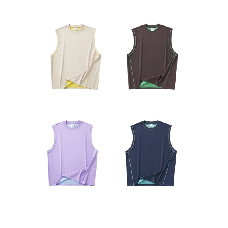 Men's Tank Top Factory - OEM Summer New Breathable Hollowed Out Ice Silk