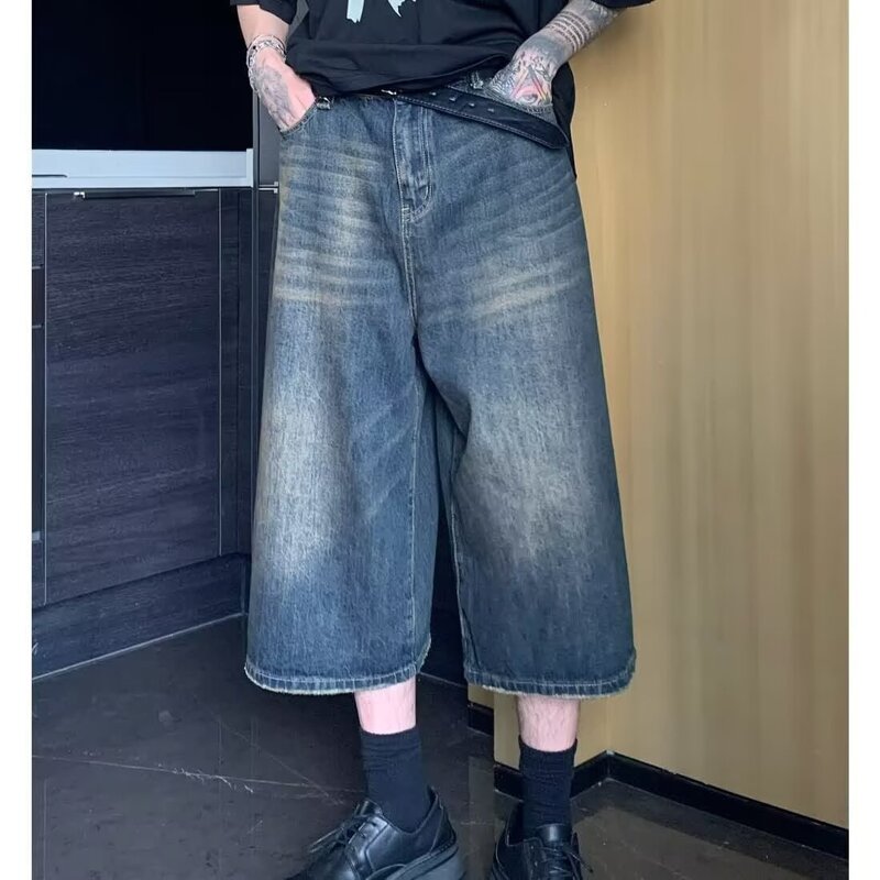 Men's Denim Shorts Factory - OEM Men's Breathable Summer Straight Loose Casual