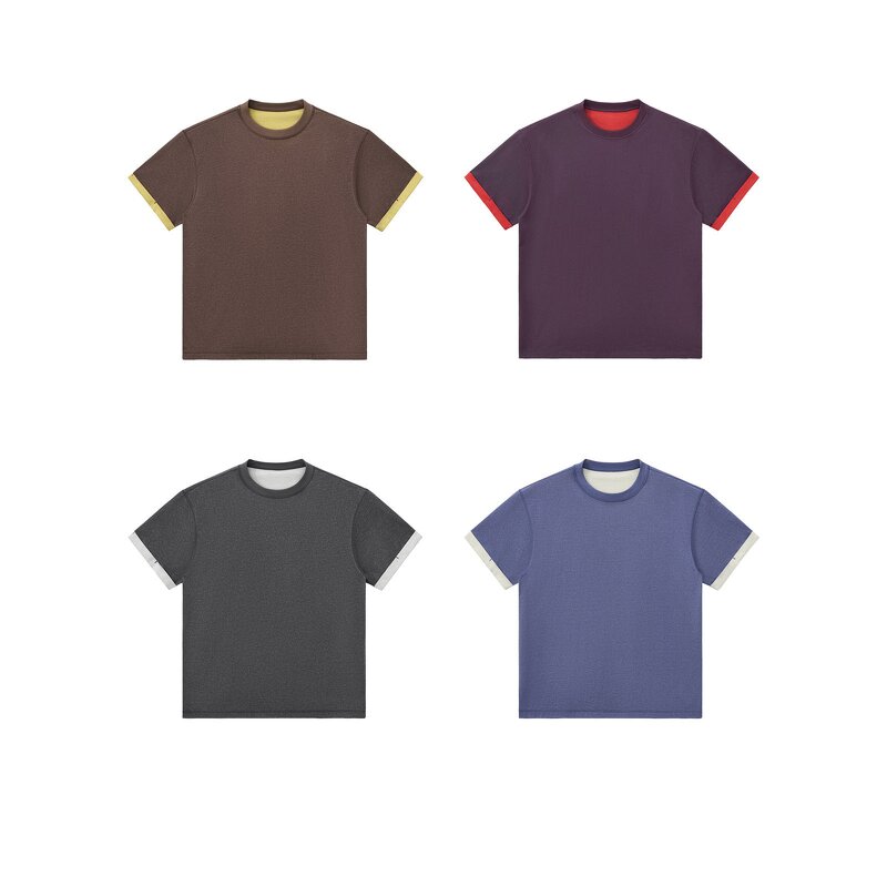 Men's T-Shirt Factory - OEM Custom Men's Sports Oversize Contrast Color Mesh