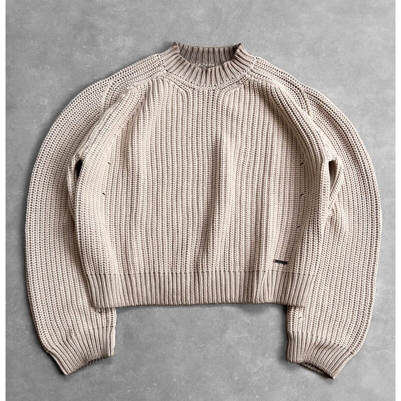 Men's Pullover Sweater Manufacturer - OEM New Winter Retro Simple Knitted Half Pullover