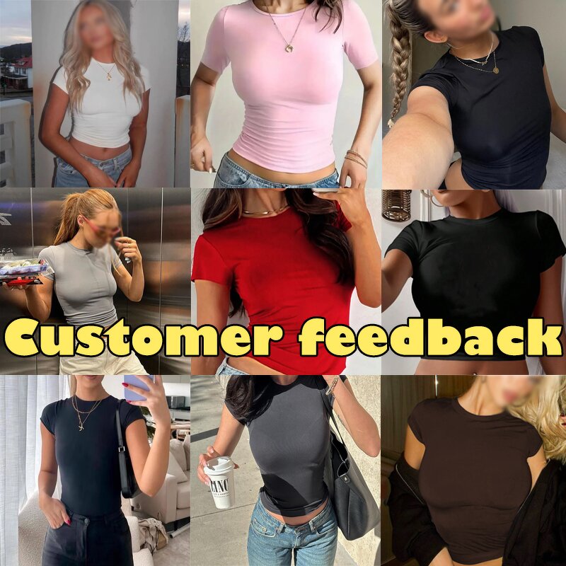 Women's Crop T-Shirt Manufacturer - OEM Wholesale Summer Baby Tee Knitted Sexy