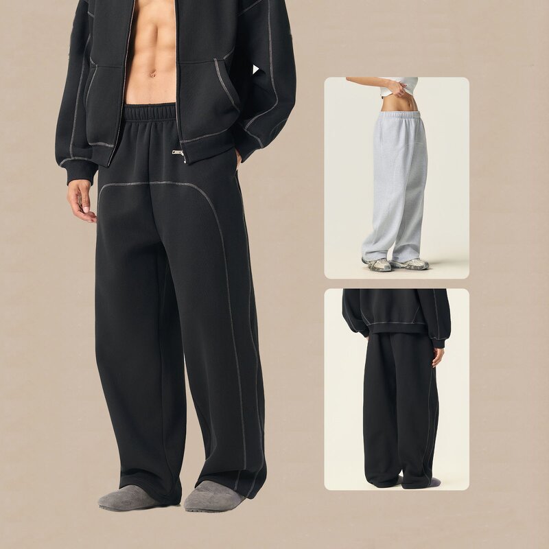 Men's Sports Pants Factory - OEM Men's Heavyweight Mid Waist Drawstring Loose Fit