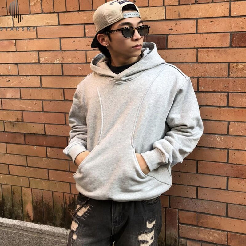 Men's Hoodie Manufacturer - OEM Custom Black Solid Oversized Hooded Sweater Zipper