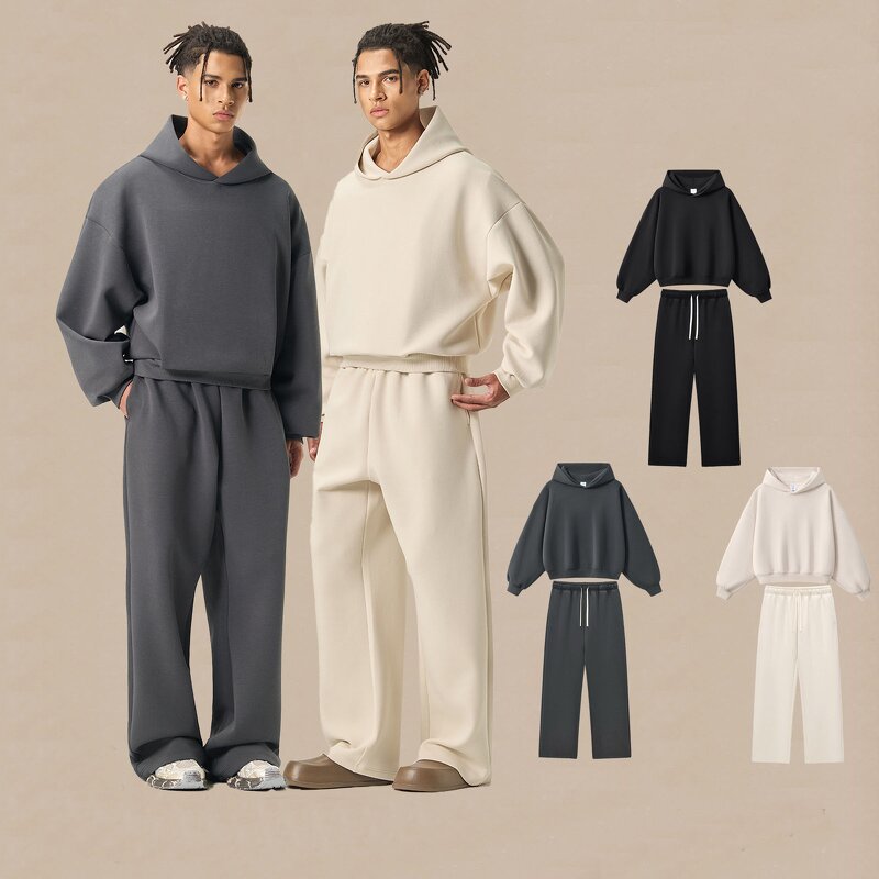 Men's Hoodie Manufacturer - OEM Men's Old Money Style V-Neck 380G Pure Cotton