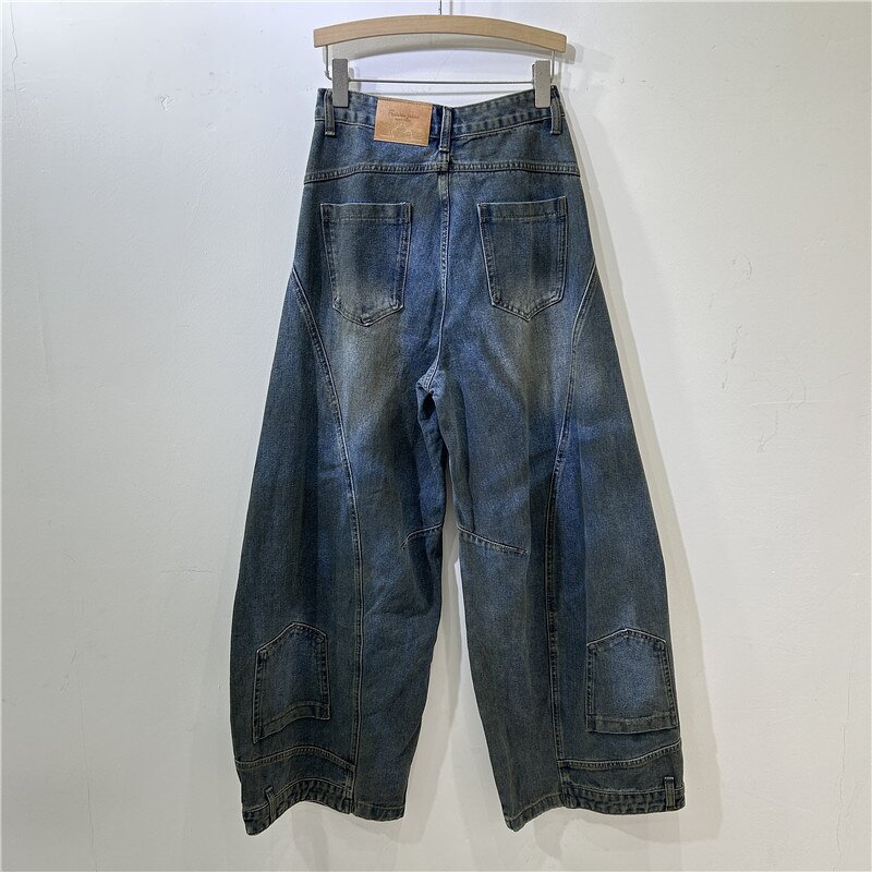 Women's Jean Shorts Supplier - OEM Custom New Heavy Denim Straight High Waist Diamond