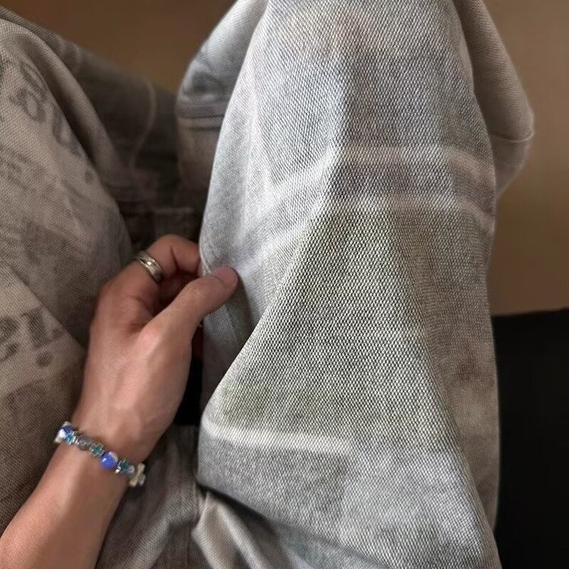 Men's Jeans Manufacturer - OEM Fashion Digital Printing Vintage Straight-leg