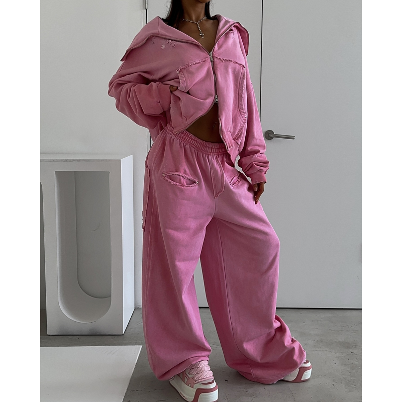 Women's Jumpsuit Factory - OEM Women Ribbed Hooded Cover Suspender 3D Cargo Pocket