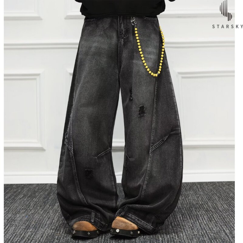 Men's Jeans Manufacturer - OEM Custom Vintage Casual Mid Waist Loose Baggy