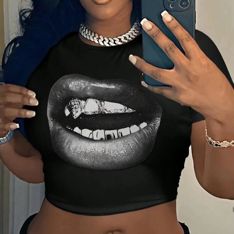 Women's T-Shirt Supplier - OEM Custom Women's Slim Solid Breathable Blank Short Sleeve