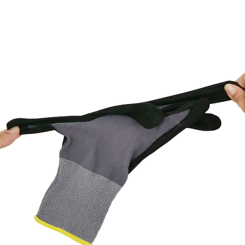 Work Gloves Manufacturer - OEM Custom Printed Logo 15G Nylon Nitrile