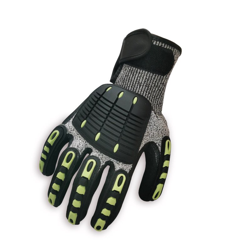 Anti Impact Gloves Manufacturer - OEM HPPE Glass Fabric Sandy Nitrile
