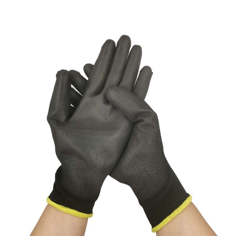Garden Gloves Manufacturer - OEM Wholesale 13 Gauge Black PU Palm