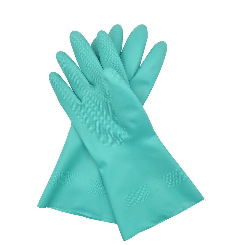 Industrial Gloves Manufacturer - OEM 13'' 15 Mil Anti-Acid Green Nitrile