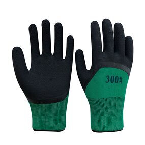 Construction Gloves Factory - OEM Custom Printed 13G Green Nylon