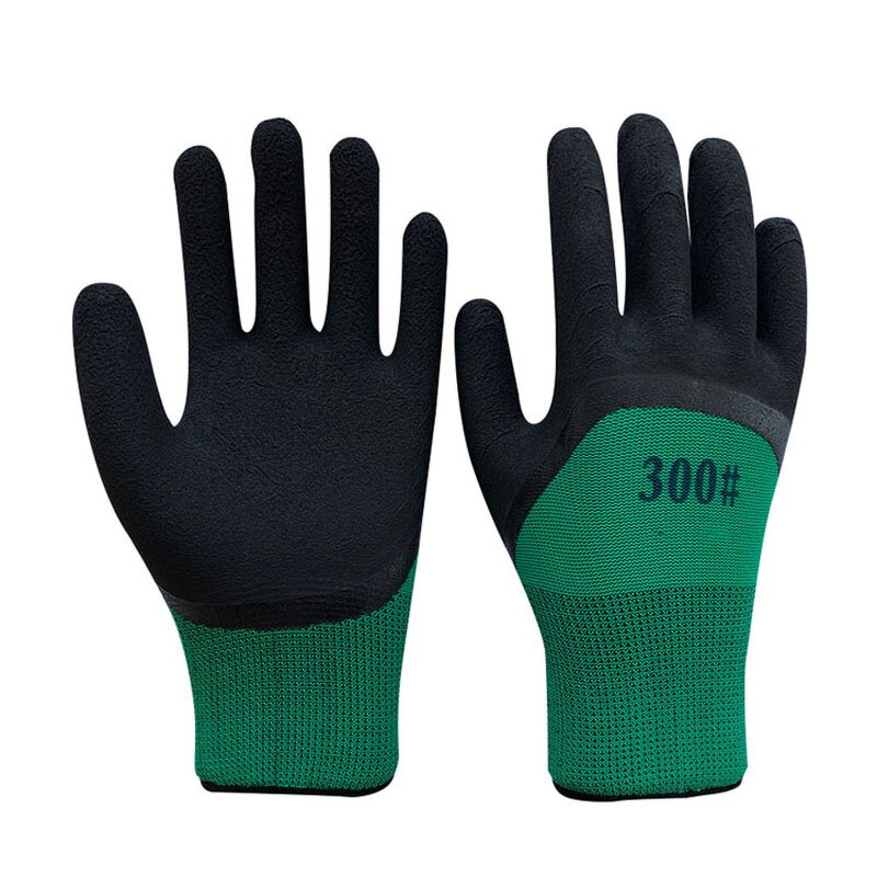 Construction Gloves Factory - OEM Custom Printed 13G Green Nylon