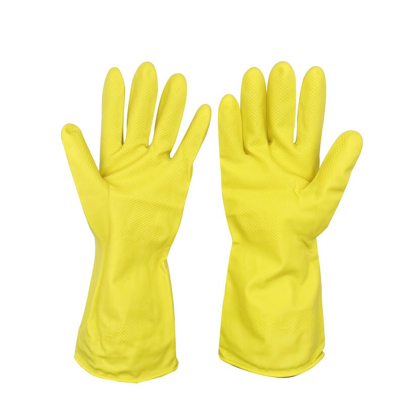 Long-Sleeve Kitchen Gloves Factory - OEM Wholesale Yellow-Orange Rubber