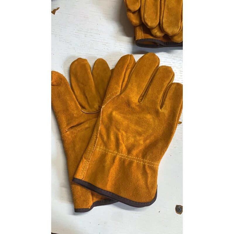 Driver Work Gloves Factory - OEM High Quality 10 Inch Yellow Cow Split