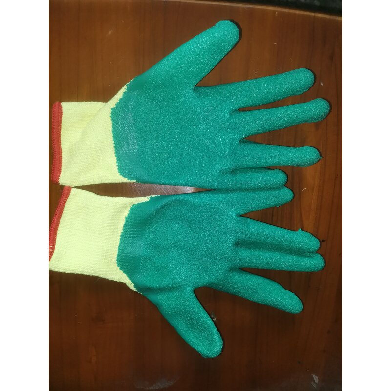 Safety Gloves Manufacturer - OEM Anti-Cut 10G Grey Cotton Blue Latex
