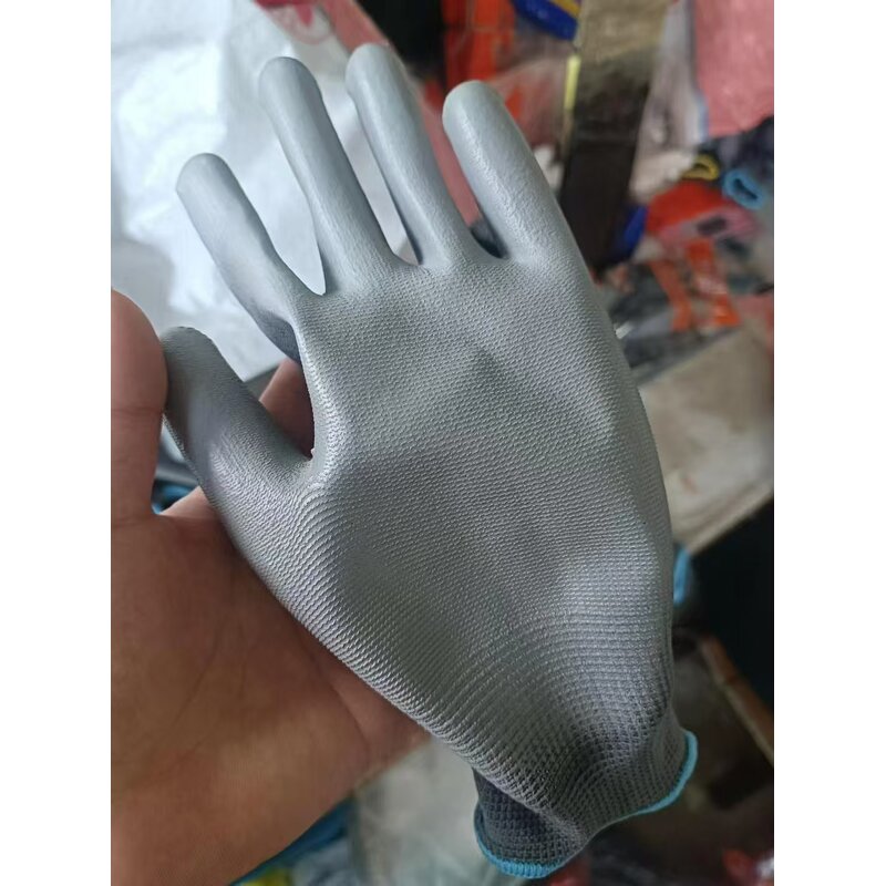 Working Gloves Manufacturer - OEM Custom Logo Anti-Slip 13G PU Palm