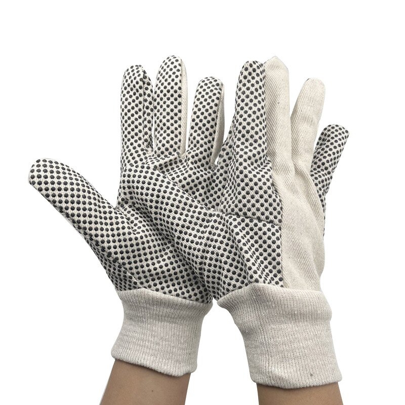 Rubber Grip Gloves Factory - OEM Wholesale Heavy Duty Black Canvas