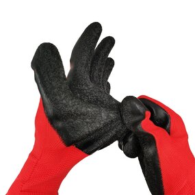 Construction Gloves Factory - OEM 13G EN388 Non-Slip Wrinkle Latex