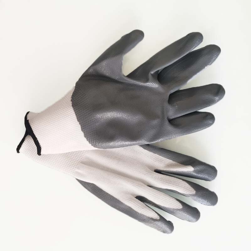 Protective Gloves Manufacturer - OEM Printed Logo 13G Polyester Nitrile