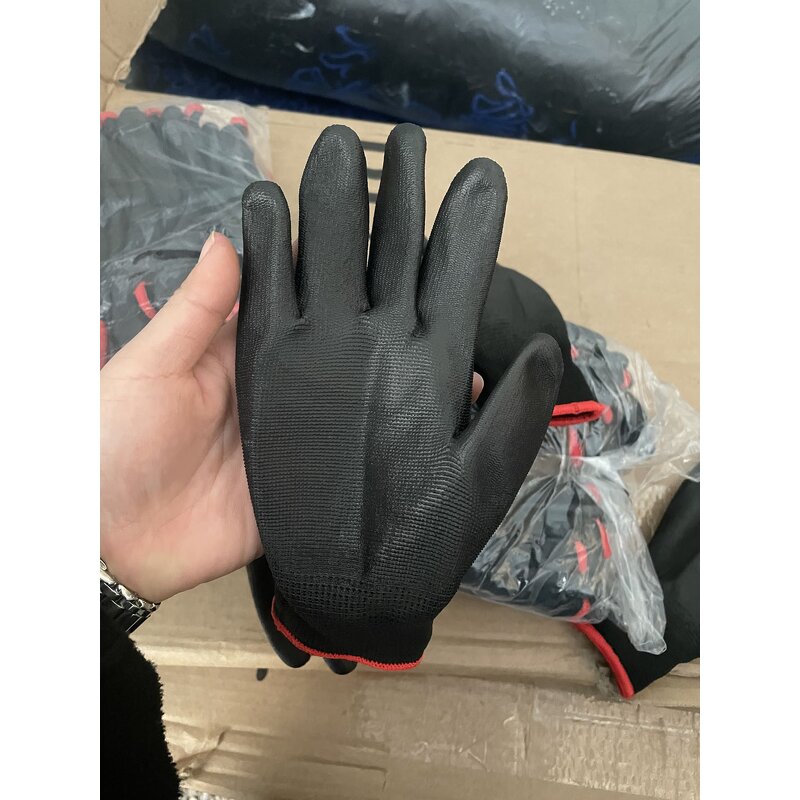PU Palm Gloves Manufacturer - OEM Cheap 4131 13G Thin Polyester Dip