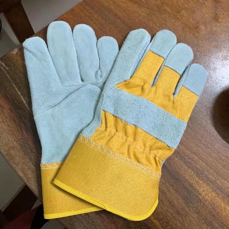 Leather Gloves Manufacturer - OEM Custom Logo Half Palm Cow Split