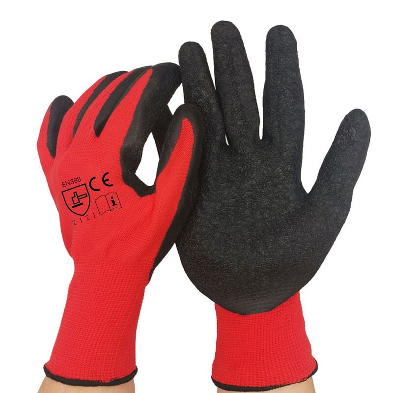 Work Gloves Manufacturer - OEM Custom Printed Anti-Slip Nylon Dip