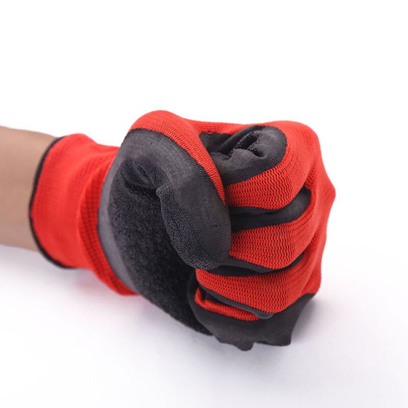 Construction Gloves Factory - OEM Custom Logo Non-Slip Nylon Dip