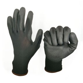Garden Gloves Manufacturer - OEM Wholesale 13 Gauge Black PU Palm
