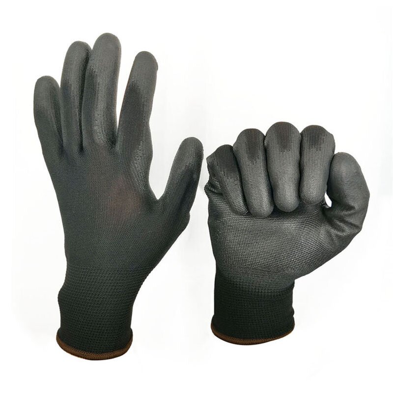 Garden Gloves Manufacturer - OEM Wholesale 13 Gauge Black PU Palm