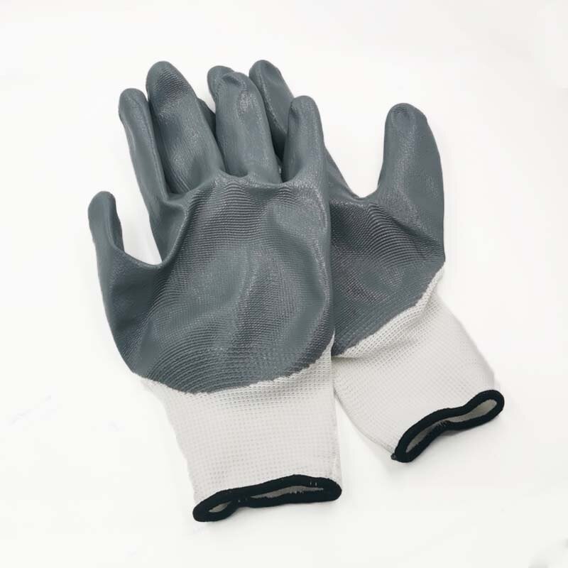 Protective Gloves Manufacturer - OEM Printed Logo 13G Polyester Nitrile