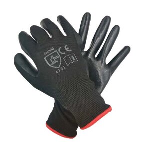 Garden Gloves Factory - OEM EN388 Anti-Slip Polyester Nylon Nitrile