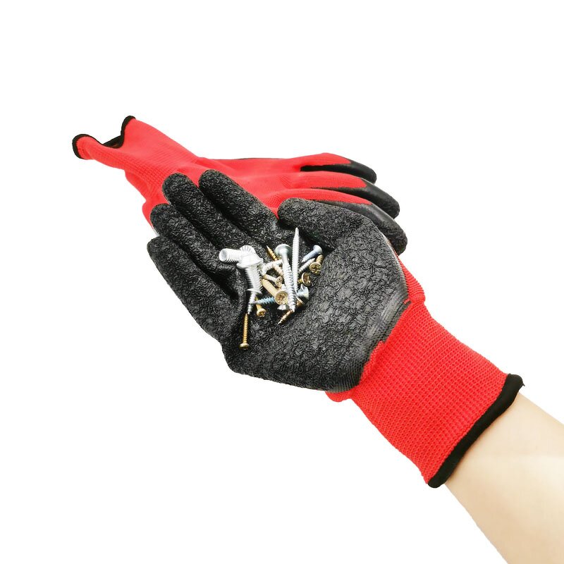 Work Gloves Manufacturer - OEM Custom Printed Anti-Slip Nylon Dip