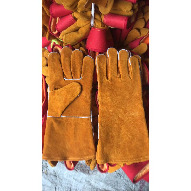 Long Welding Gloves Factory - OEM High Quality 14 Inch Yellow Cowhide