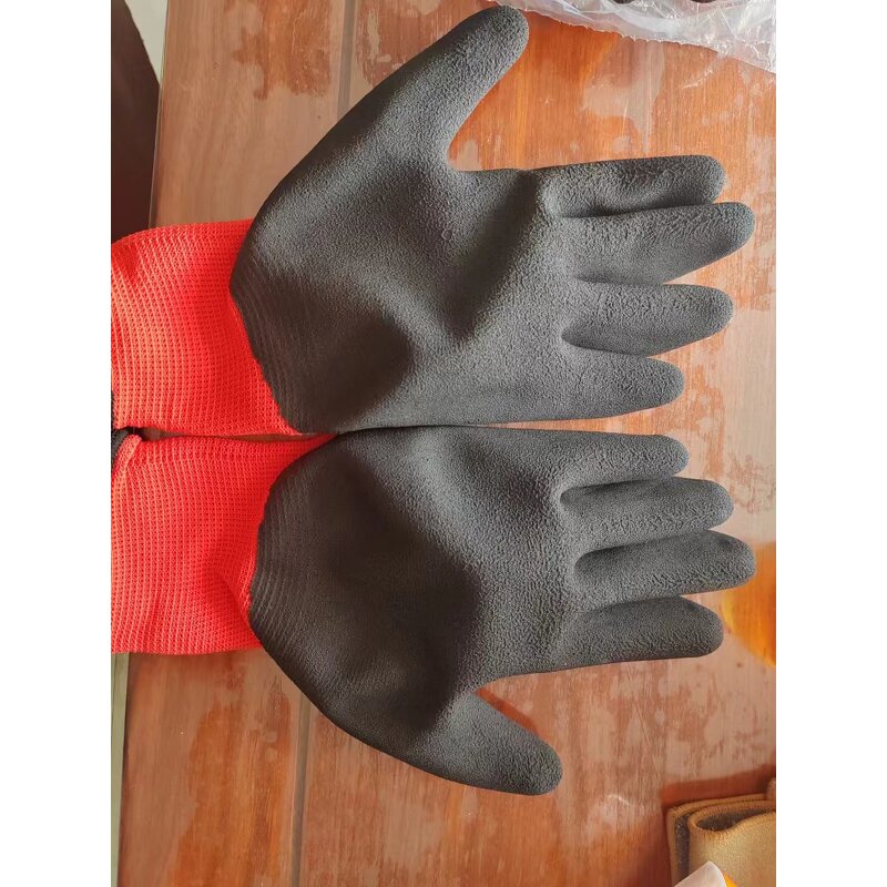 Construction Gloves Factory - OEM Custom Printed 13G Green Nylon