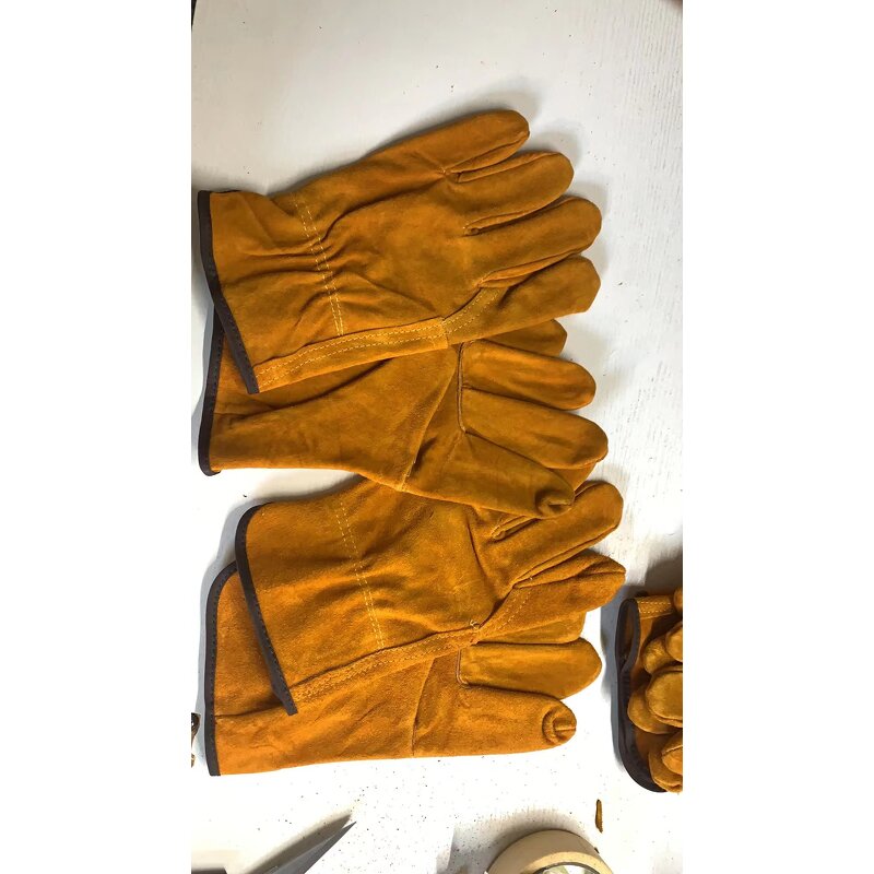 Driver Work Gloves Factory - OEM High Quality 10 Inch Yellow Cow Split