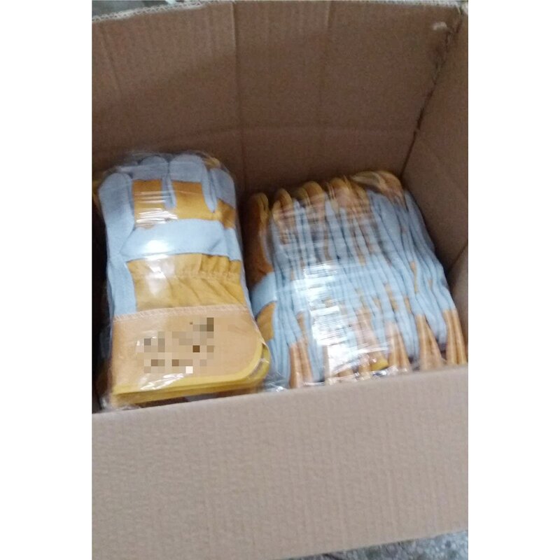 Leather Gloves Manufacturer - OEM Custom Logo Half Palm Cow Split