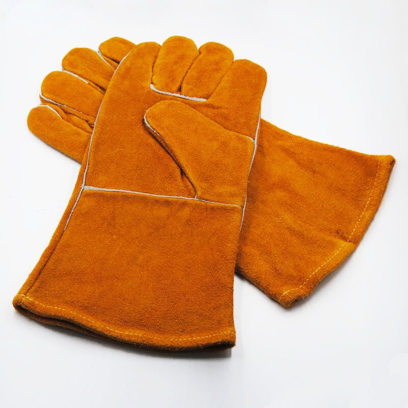 Long Welding Gloves Factory - OEM High Quality 14 Inch Yellow Cowhide
