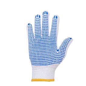 Work Gloves Manufacturer - OEM Manufacturer's Blue PVC Dotted Palm