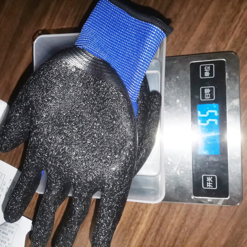 Construction Gloves Factory - OEM Custom Logo Non-Slip Nylon Dip