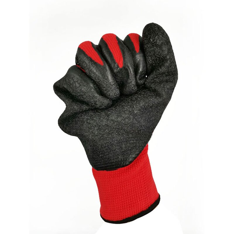 Construction Gloves Factory - OEM 13G EN388 Non-Slip Wrinkle Latex