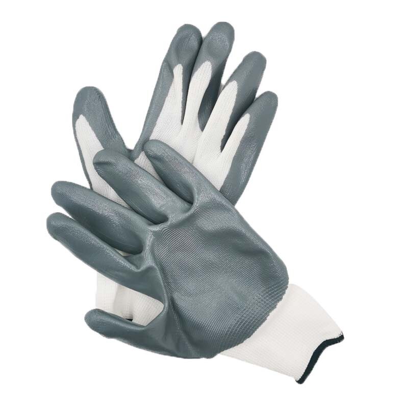 Protective Gloves Manufacturer - OEM Printed Logo 13G Polyester Nitrile