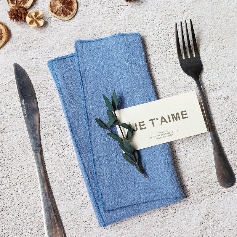 Linen Napkins Manufacturer - OEM 16.5in Natural Soft Cotton Dinner Napkins
