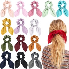 Bunny Scrunchies Factory - OEM Women's Satin Ear Hair Accessories