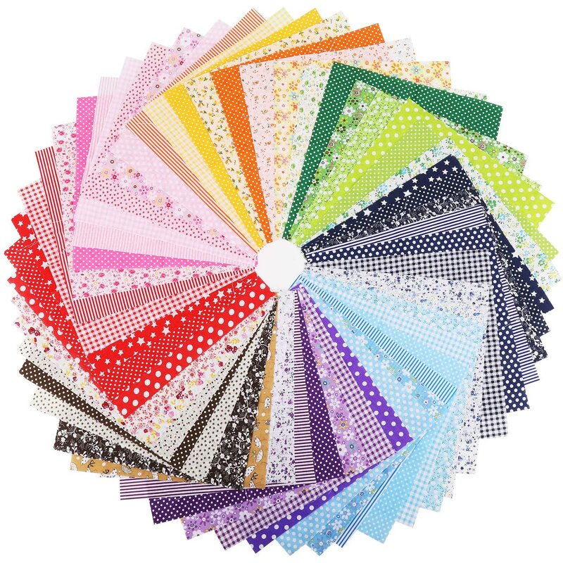 Patchwork Fabric Supplier - OEM 56pcs Multi-Color Floral Cotton Squares